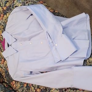 Ann Taylor petite, womens shirt, light blue